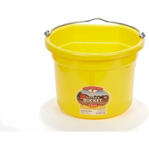 Little Giant Duraflex Plastic Flat Back Bucket P8FBYELLOW